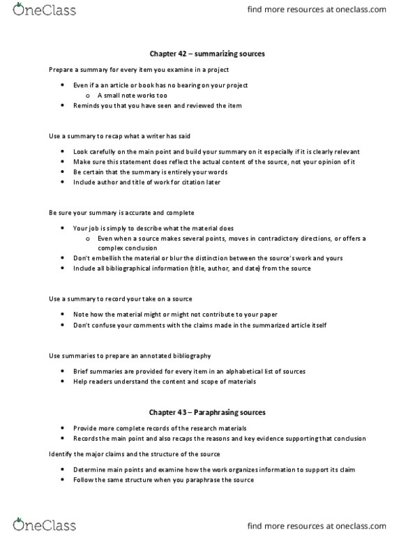 ENGL109 Chapter 42 and 43: ENGL 109 - Chapter 42 and 43 thumbnail